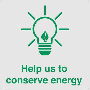 Help us to conserve energy 